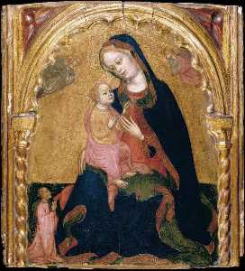 Madonna dell Umiltà con  Un  donatore  e le  angeli