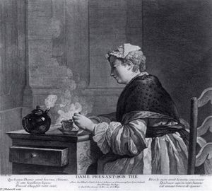 Woman Taking Tea