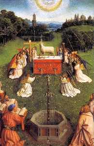 The Ghent Altarpiece: Adoration of the Lamb (detail) (30)