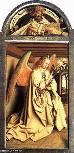 ヘントの祭壇画 : 預言者 ザカリアス 天使 の 報知