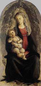 Madonna in der Glorie mit  Seraph