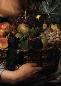 Boy with a Basket of Fruit (detail)