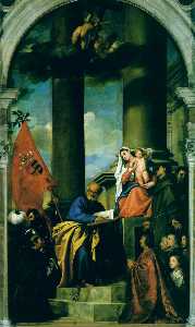 Madonna con i santi e dei membri del Pesaro Famiglia