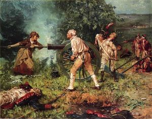 Молли Питчер в битве при Монмут, 1778