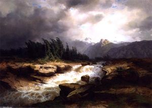 Mountain Torrent before a Storm (also known as The Aare River, Hastital)