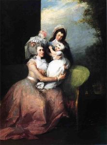 Mrs. John Barker Church (Angelica Schuyler), Son Philip and Servant