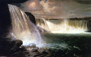 Niagara Falls Anzeigen der kanadischen und amerikanischen Ansichten