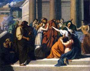 Oedipus Bids Farewell to Jocasta (study)