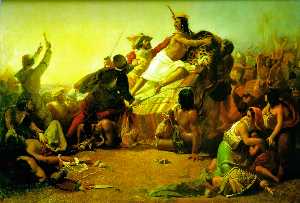 Pizarro Cogliendo l Inca del Perù