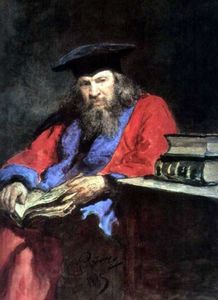 Porträt von Dmitri Mendelejew.