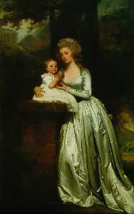 ritratto di maria Rutledge Fabbro e il figlio Edoardo