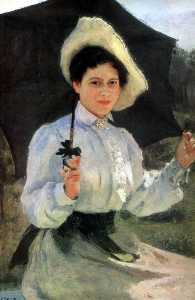 Portrait of Nadezhda Repina, the Artist's Daughter.
