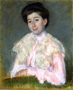 Portrait of a Smiling Woman in a Pink Blouse
