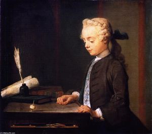Portrait of the Son of M. Godefroy, Jeweller, Watching a Top Spin (also known as Child with Top or Portrait of Autuste-Gabriel Godefroy)
