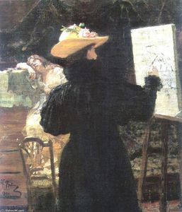 Portrait of Vera Repina, the Artist's daughter.