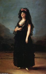 女王マリア·ルイサ 衣服 a マンティラ