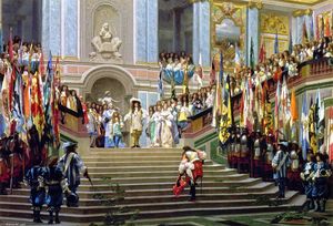 La Reception per Duc de Condé a Versailles