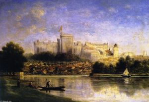 River Scene with Castle
