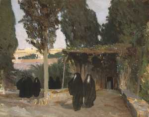 Scene with Arab Women (also known as A Shaded Pathway in the Orient)