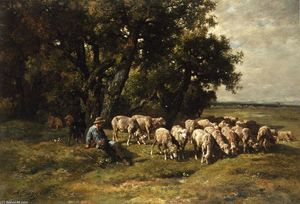 A Shepherd with His Flock