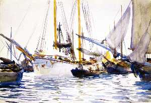 Spedizione off Venezia ( conosciuto anche come barche a anchor nel Lagune , Venezia )