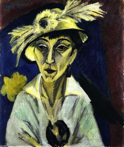 病気の女性 ( また として知られている 女性 と一緒に 帽子 か の肖像画 エルナシリング )