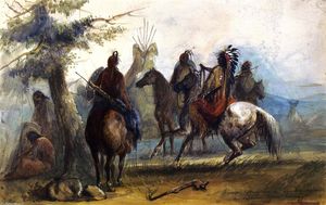 Sioux Aufbruch zu einer Expedition in Wild Horses erfassen