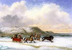 Sleigh Race on the St. Lawrence at Quebec