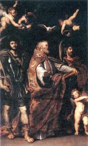 St. George with St. Maurus and Papianus