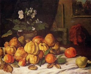 Still Life: Apples, Pears and Flowers on a Table, Saint Pelagie