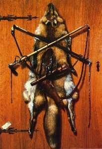 Still Life: Hunting Trophies - Red Fox Skin
