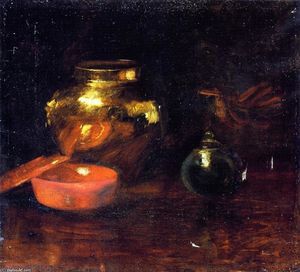 Still Life with Fruit and Pottery