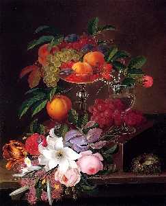 Still Life with Fruit, Flowers and Bird's Nest
