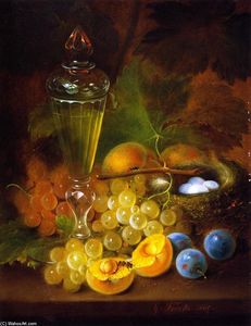 Still LIfe with Grapes and Nest