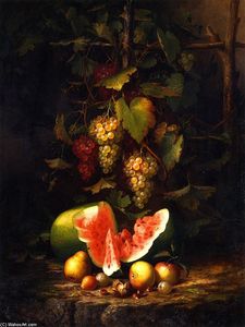Still LIfe with Grapes and Watermelon