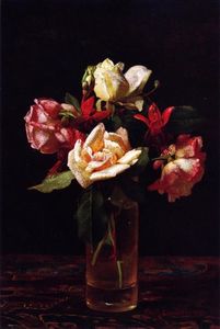 Still LIfe with Roses and Fuchsia