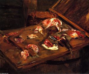 Table with Pieces of Meat