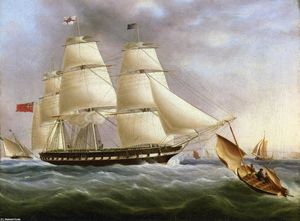 A Three-Masted Ship off Dover