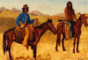 Fallensteller und  Indianer  Anleitung  auf  pferderücken