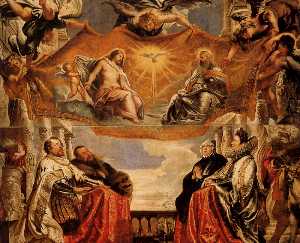 die trinity Angebetet durch den herzog von mantua und sein Familie
