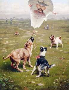 Arriba y perros lejos Chasing the Kite
