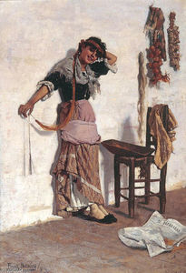 Ein venezianisch  markt  Mädchen
