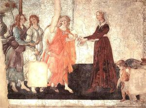 Venus und der graces offering Gaben zu einem junges mädchen