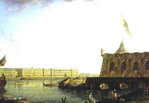 Visto do Forte de st . Pedro e Paul e o palácio Embankmant
