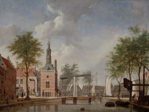 View on the Excise tower in Alkmaar