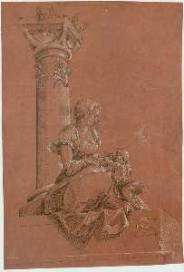 The Virgin and Child Before a Column