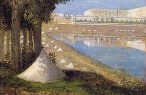 Vue sur le château de Versailles et l?Orangerie