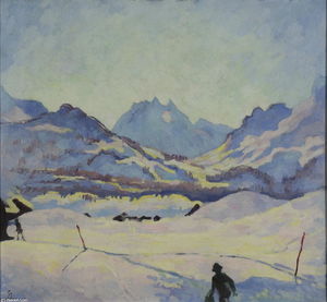 Winter landscape in Maloja