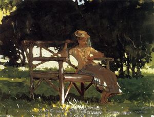 Woman on a Bench (also known as Girl on a Garden Seat)