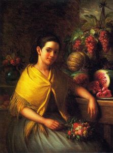 Young Girl with Fruit and Flowers